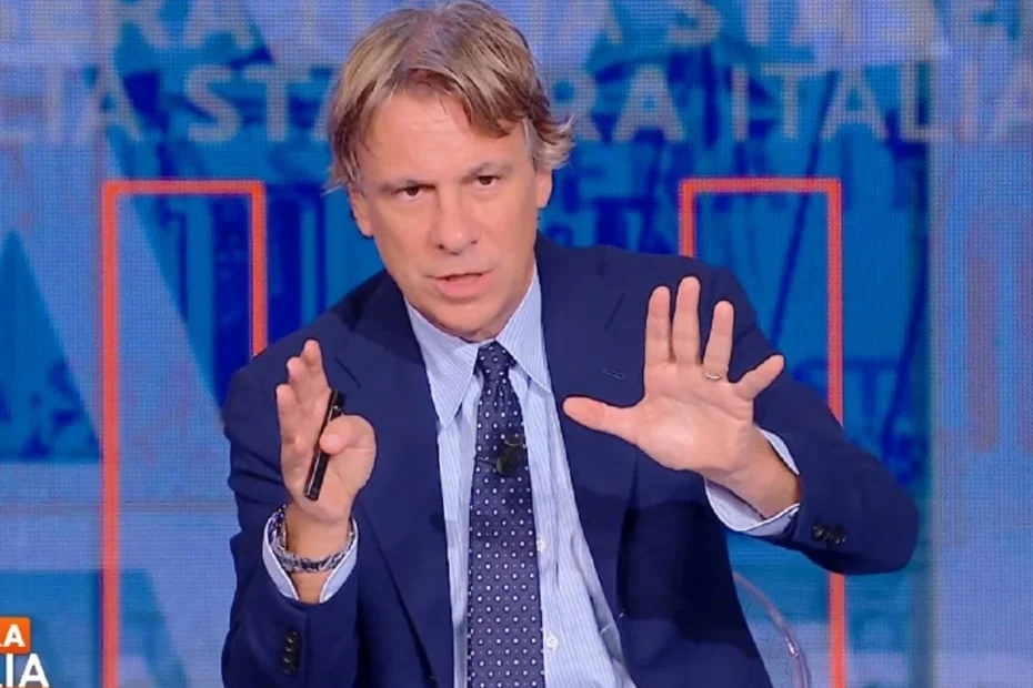 Nicola Porro in studio a Quarta Repubblica