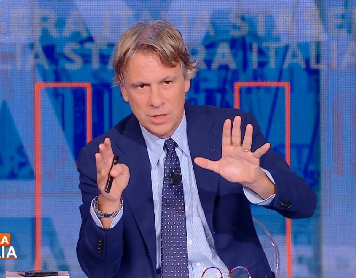 Nicola Porro in studio a Quarta Repubblica