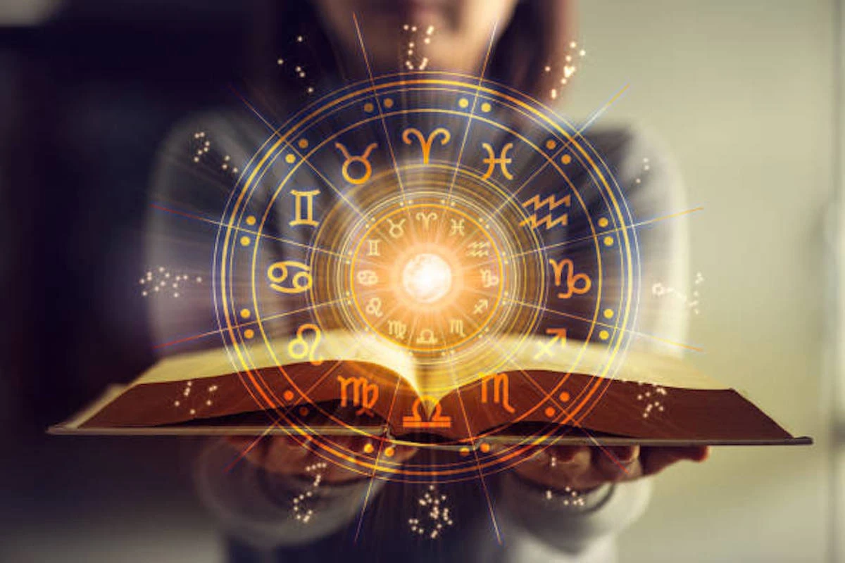 Grafica astrologica dedicata alle previsioni per i segni zodiacali