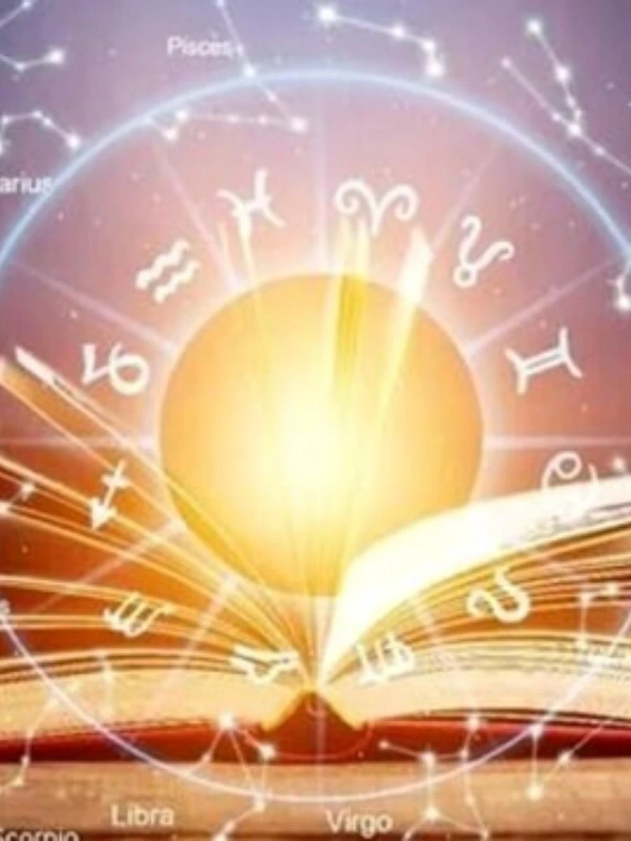 Illustrazione dedicata all'oroscopo e ai pianeti