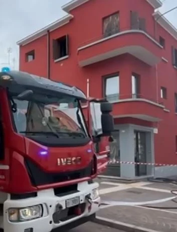 Veduta di Udine, zona via Grazzano dove è avvenuto l'incendio