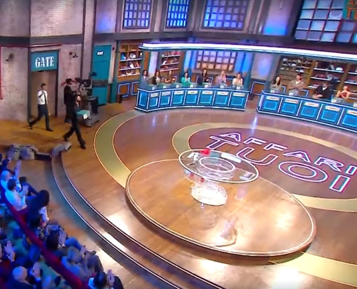 Lo studio televisivo del programma Affari tuoi