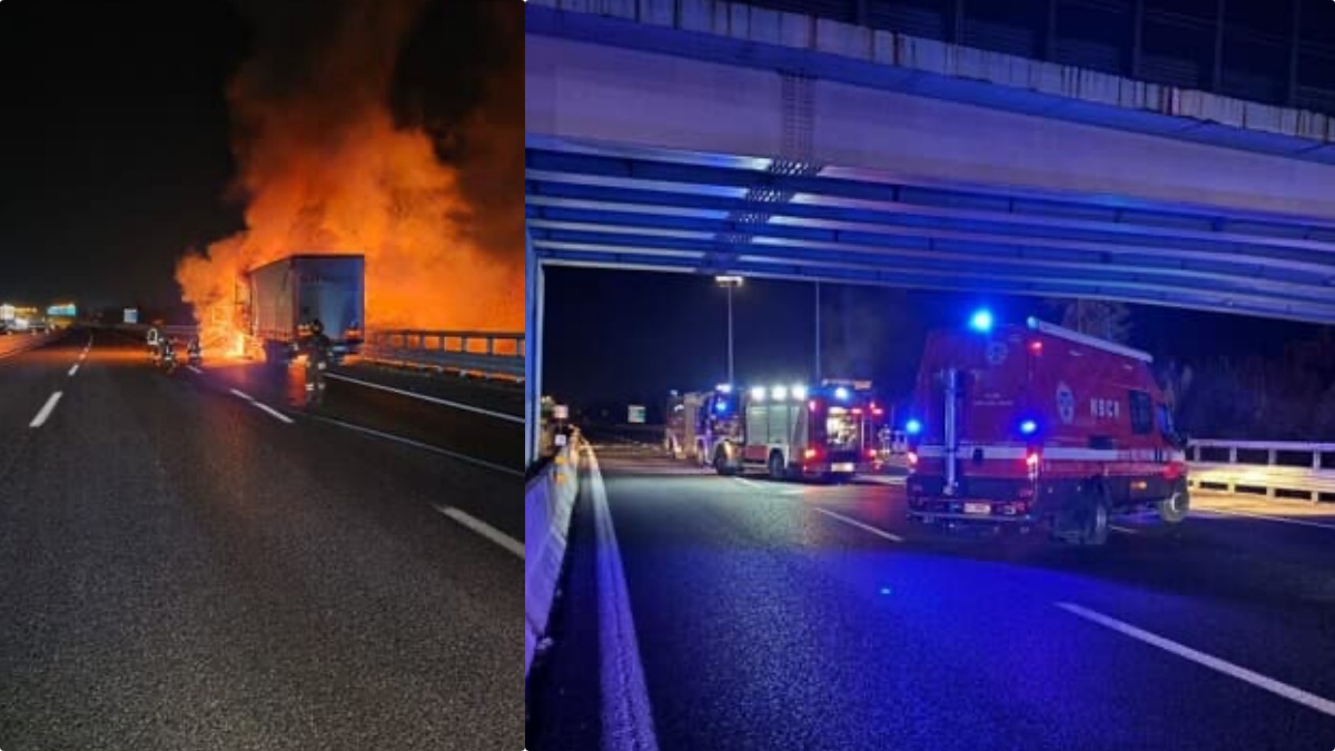 Incidente spaventoso in tangenziale, fiamme dappertutto. La situazione