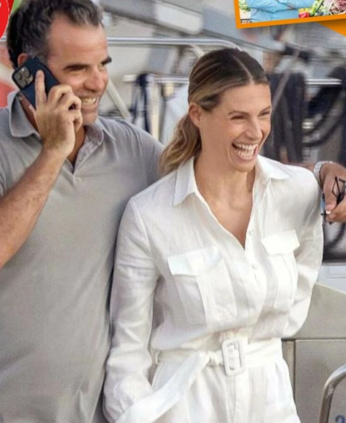 Michelle Hunziker e Nino Tronchetti Provera durante un evento pubblico
