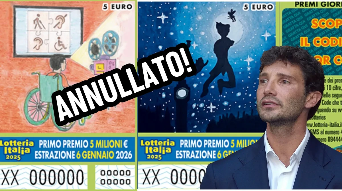 Pacchi di biglietti della Lotteria Italia 2026 annullati prima dell’estrazione