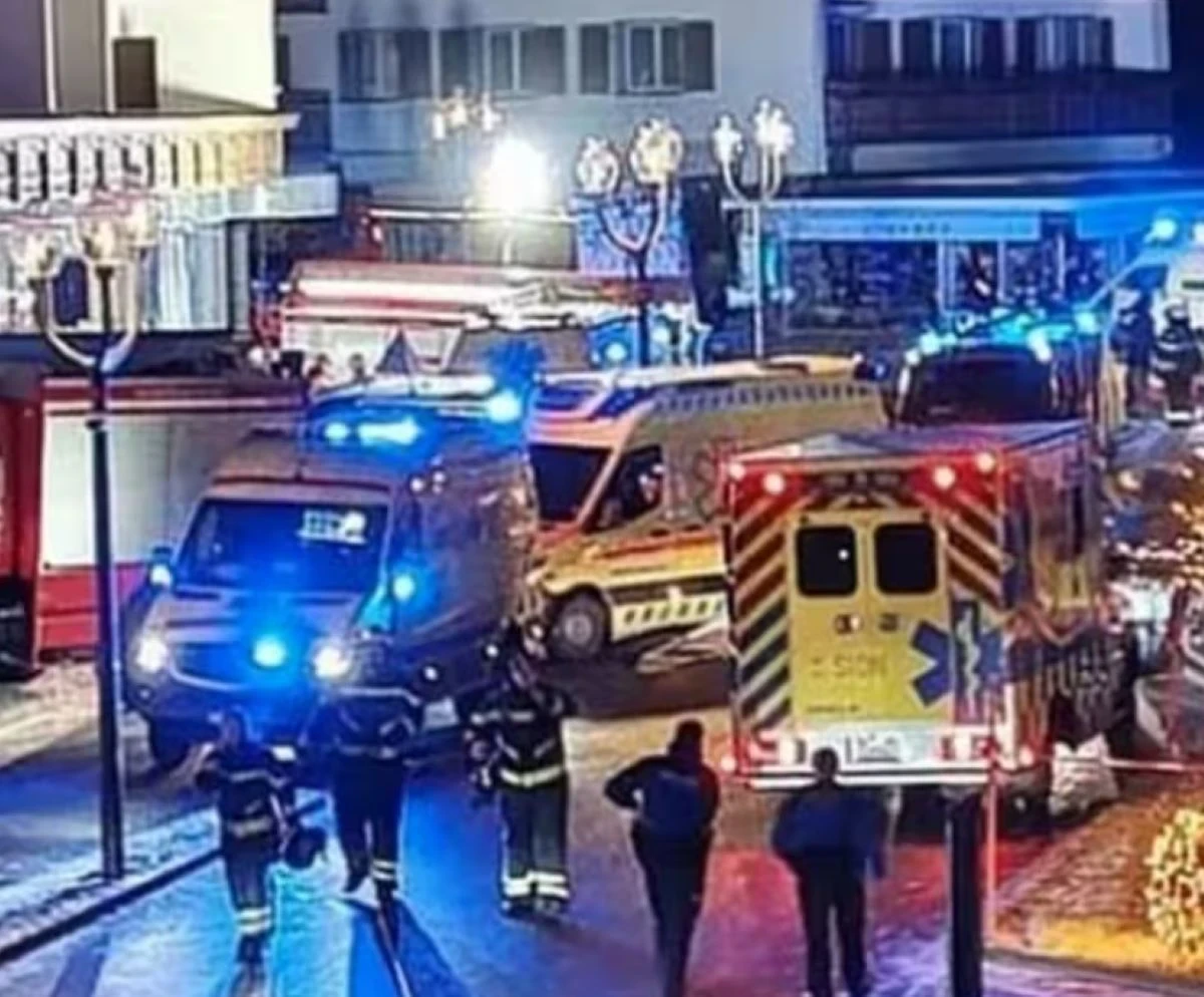 Immagine di Crans Montana dopo l'incendio