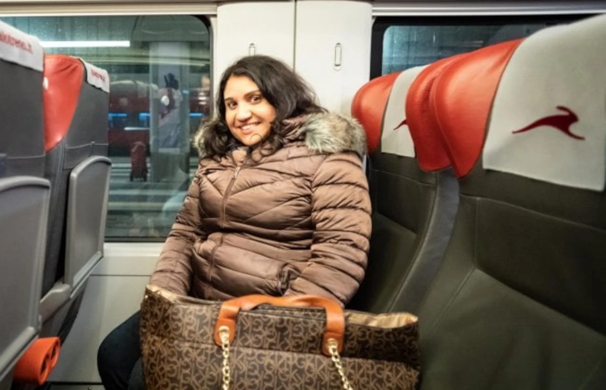 Foto d'archivio di Giuseppina Giugliano durante il periodo come bidella pendolare