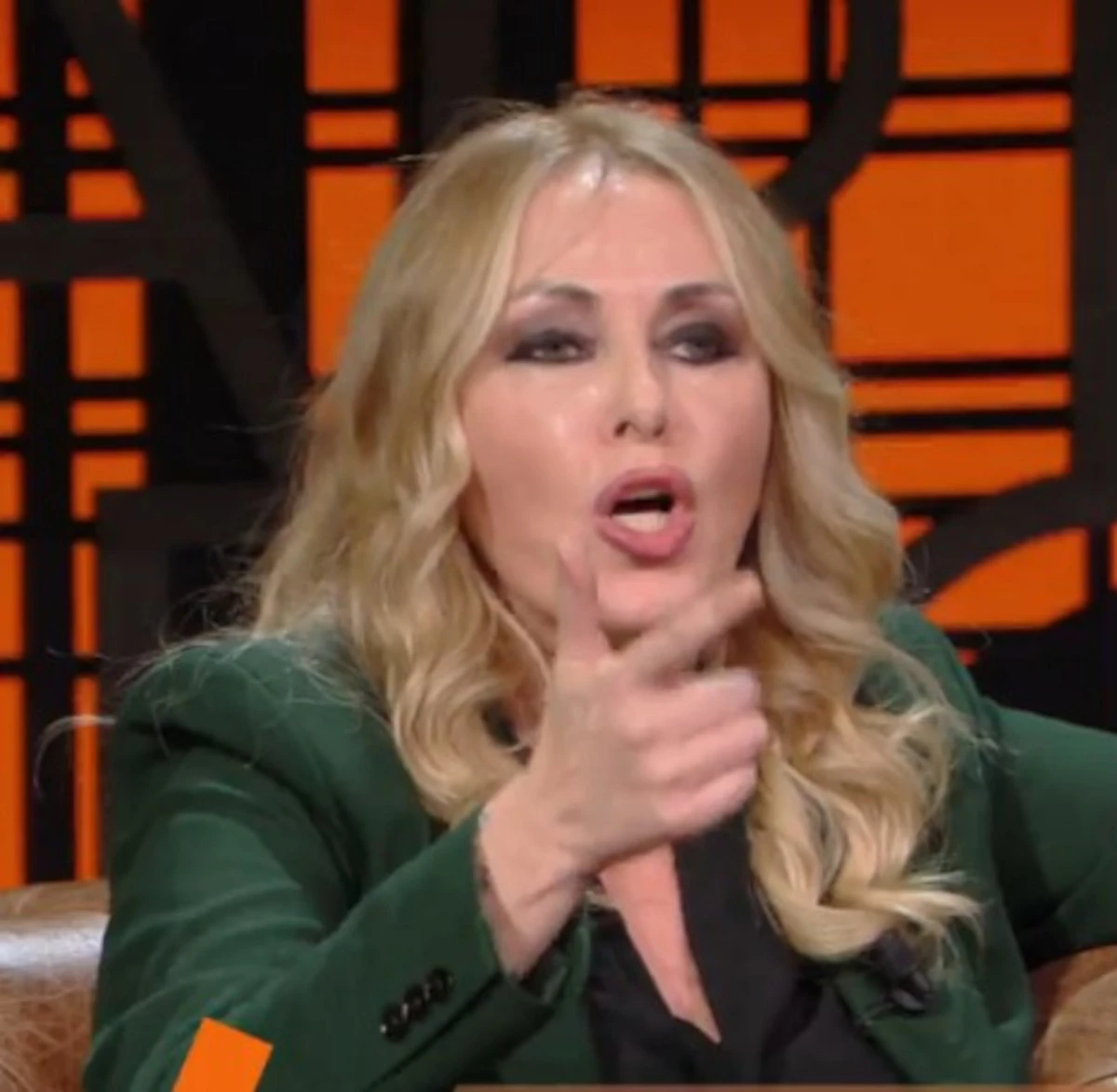 Roberta Bruzzone in tv durante un intervento sul caso Garlasco