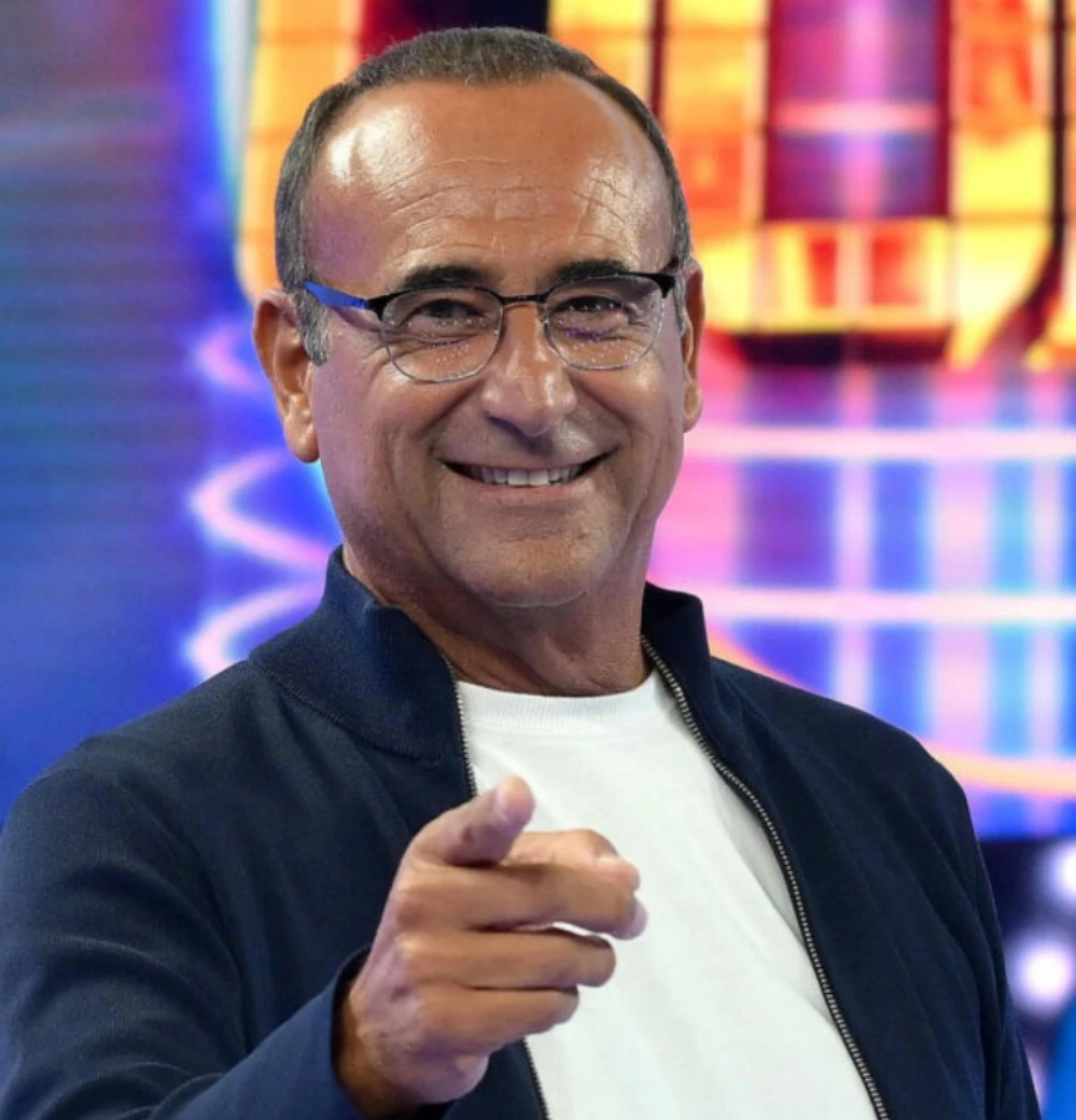 Carlo Conti in studio a Tali e quali show