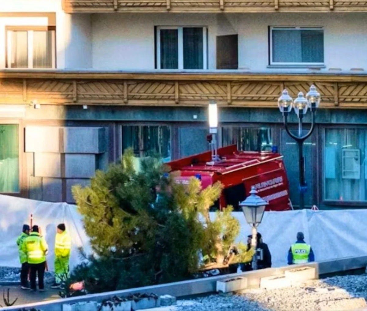 Dettaglio della zona di Crans-Montana interessata dall'incendio