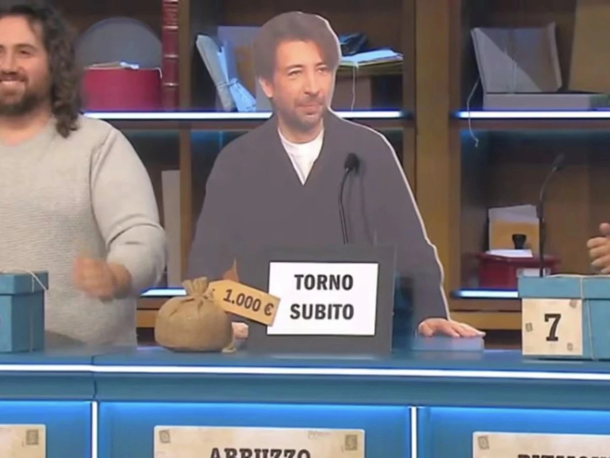 Herbert Ballerina in una delle sue apparizioni ad Affari tuoi