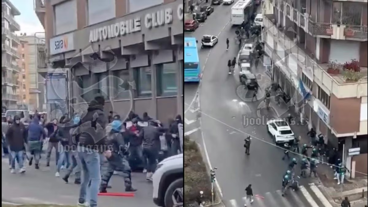 caos a como prima della partita scontri tra tifosi bottiglie e bastoni in strada da Thesocialpost.it caos a como prima della partita scontri tra tifosi bottiglie e bastoni in strada