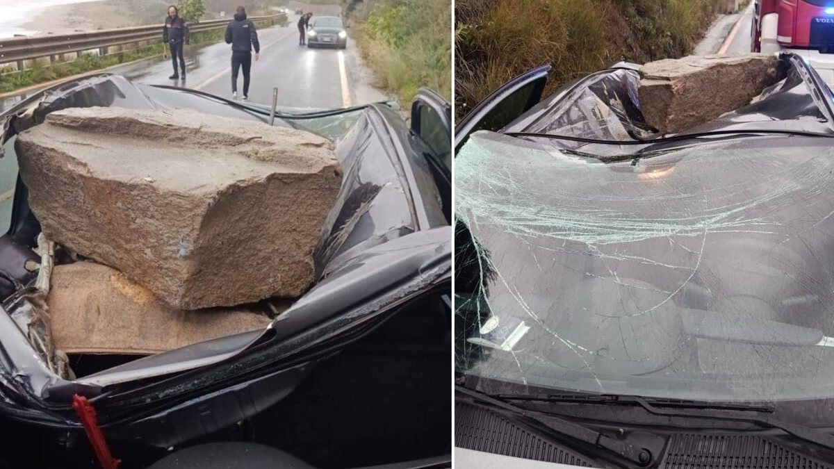 frana improvvisa in italia rocce piovono sulle auto in transito immagini spaventose da Thesocialpost.it frana improvvisa in italia rocce piovono sulle auto in transito immagini spaventose