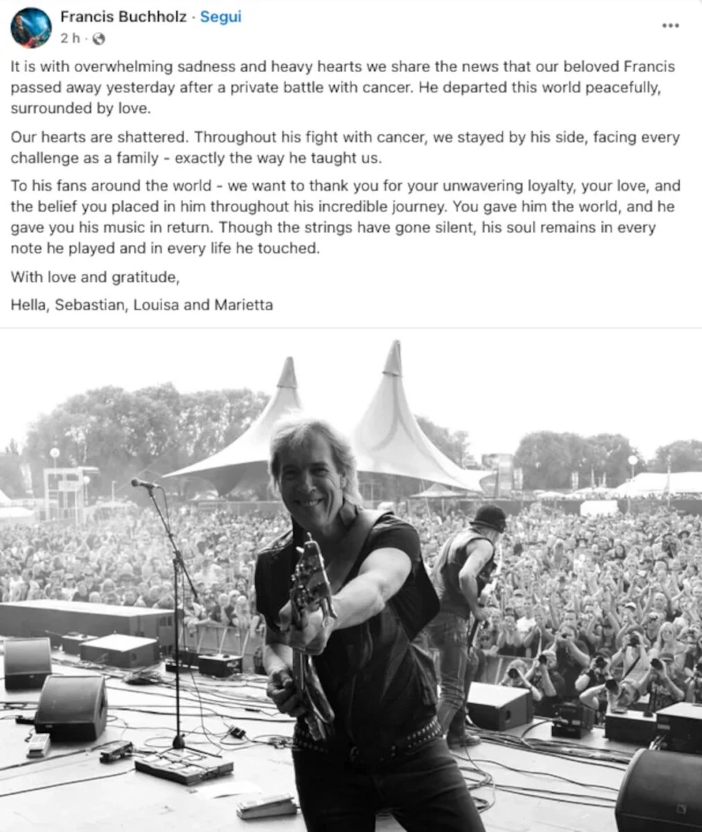 Francis Buchholz, ex bassista degli Scorpions