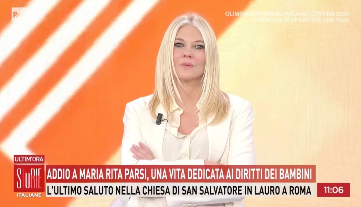 Momento di commozione di Eleonora Daniele a Storie Italiane