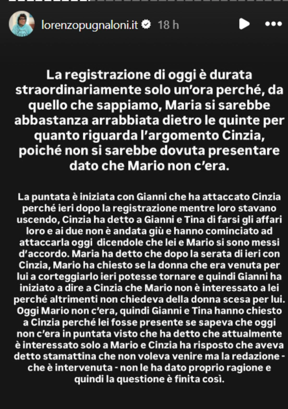 Maria De Filippi furiosa durante la registrazione di Uomini e Donne
