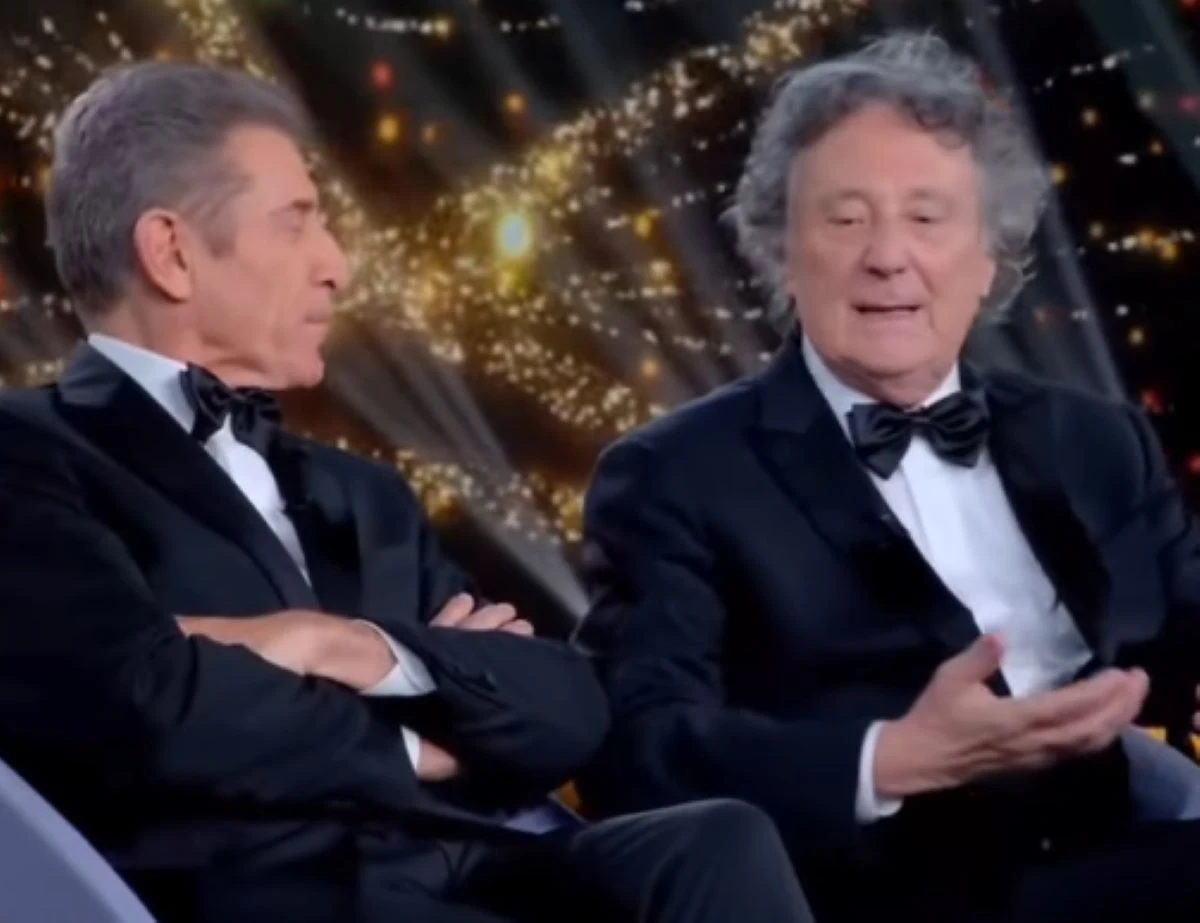 Enzo Iacchetti ed Ezio Greggio in un’immagine legata al racconto sui nipoti