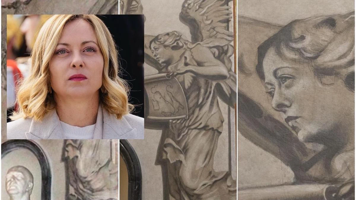 com8217era davvero angelo con le sembianze di giorgia meloni spunta la foto prima del restauro da Thesocialpost.it com8217era davvero angelo con le sembianze di giorgia meloni spunta la foto prima del restauro