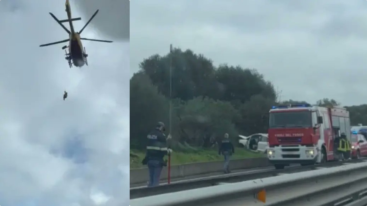 Incidente spaventoso in Italia, il medico si cala dall’elicottero. Scena tremenda, traffico in tilt Incidente spaventoso in Italia, il medico si cala dall’elicottero. Scena tremenda, traffico in tilt