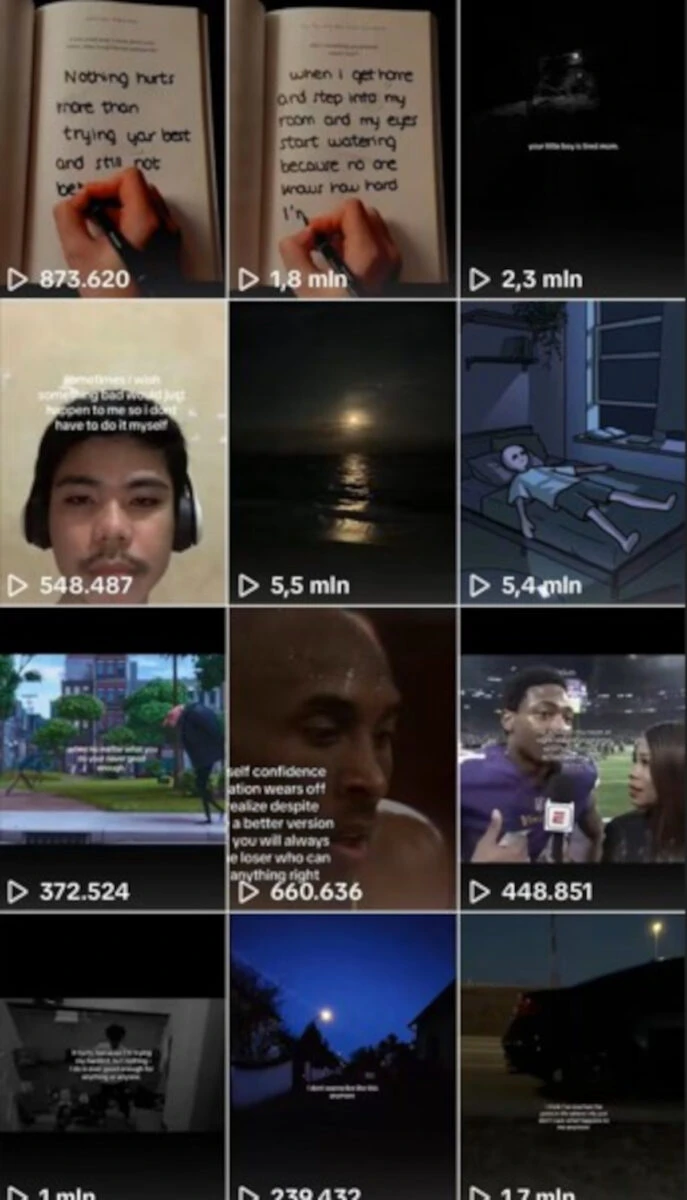 Screenshot dei messaggi repostati da Ilia Malinin su TikTok