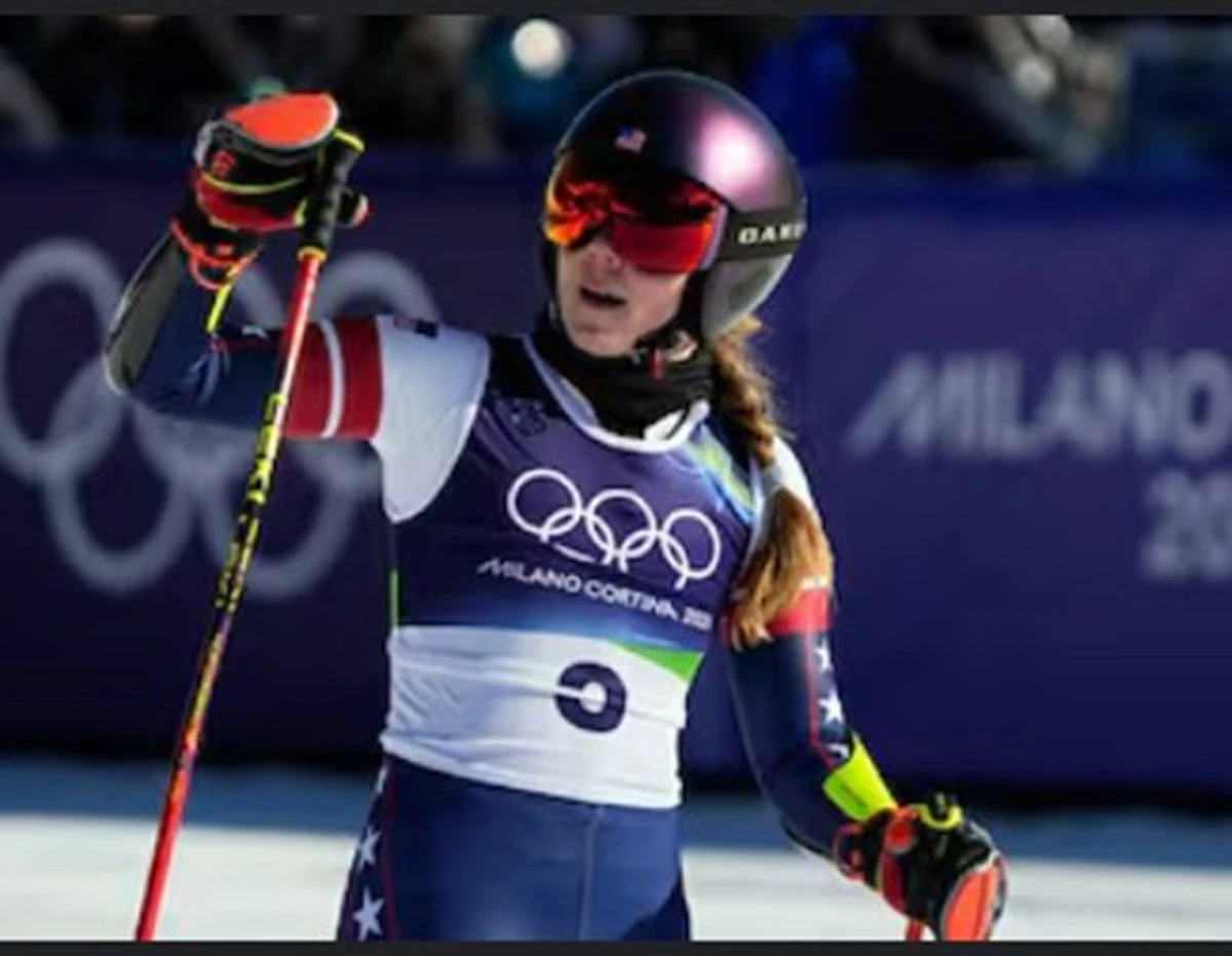 Mikaela Shiffrin in gara nello slalom femminile a Milano Cortina 2026