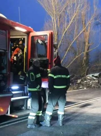 Area del Pavese, tratto stradale interessato dall'incidente a Landriano