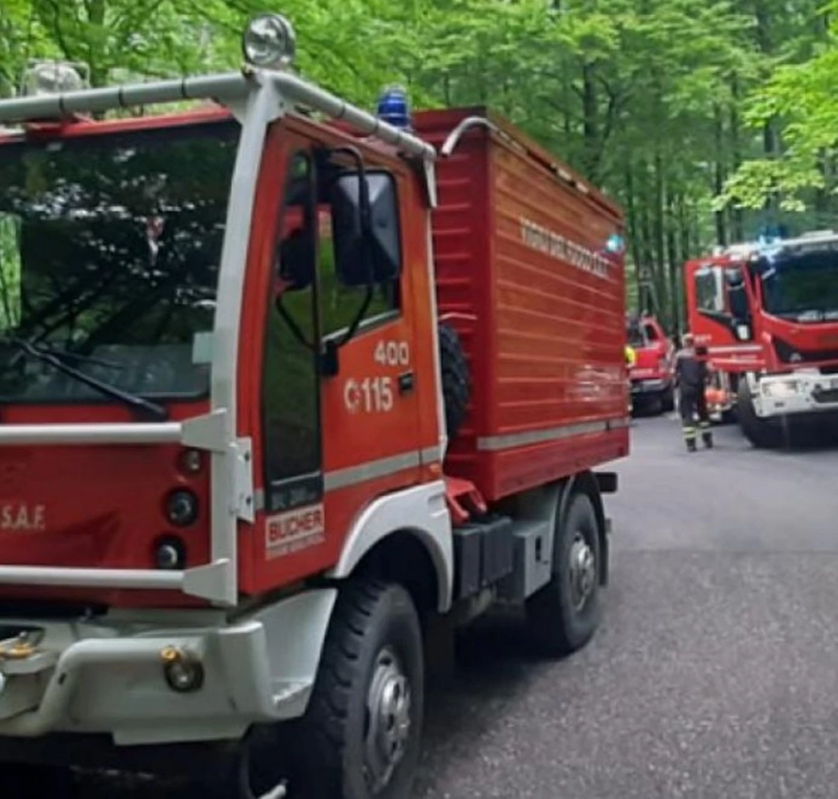 Vigili del fuoco intervenuti per incidente stradale