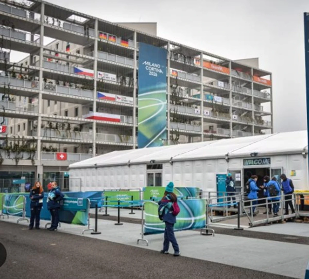 Villaggio olimpico: immagine simbolica dell’area alloggi e sicurezza durante Milano-Cortina