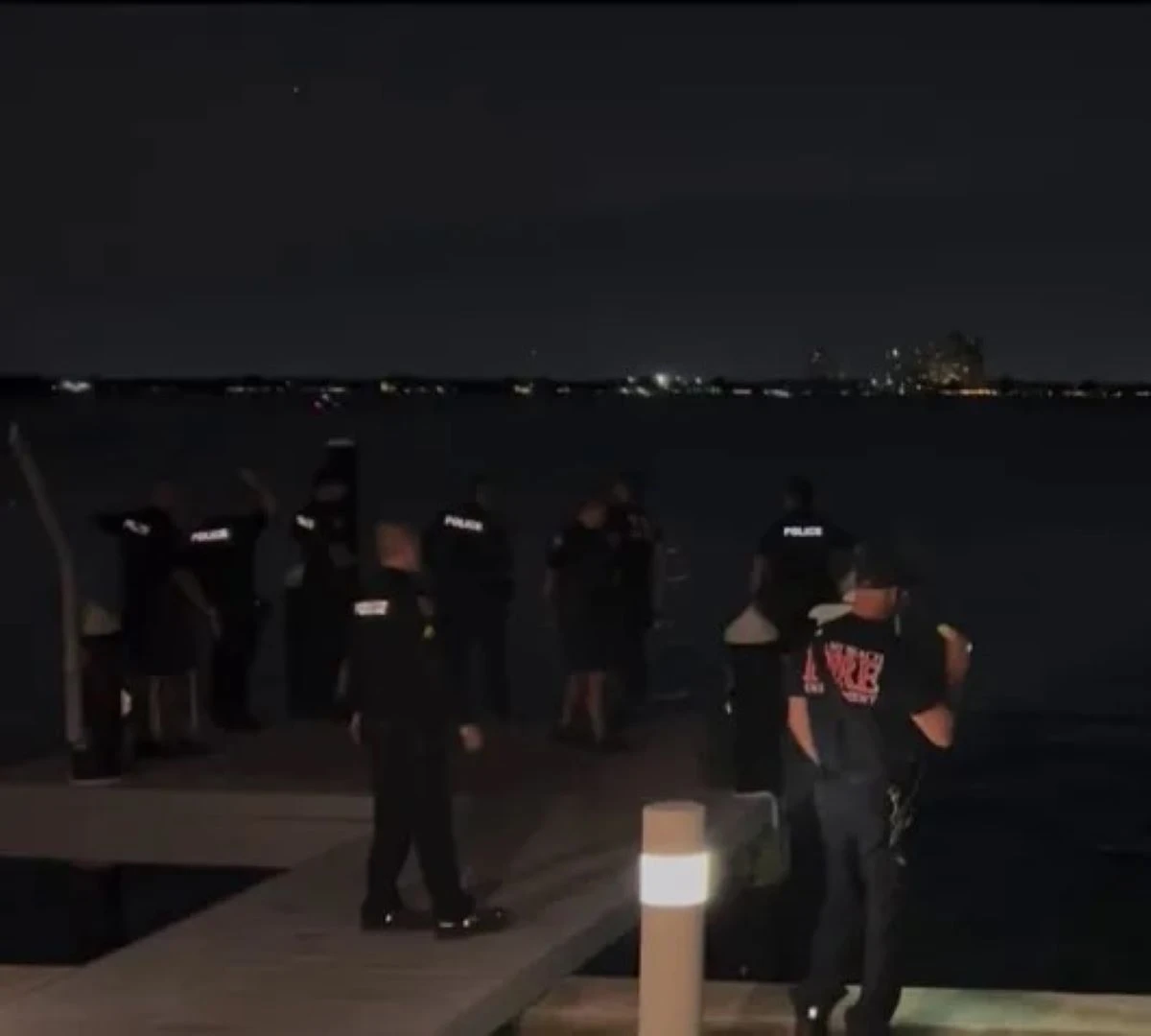 Zona dell’incidente in barca a Biscayne Bay, vicino Miami Beach