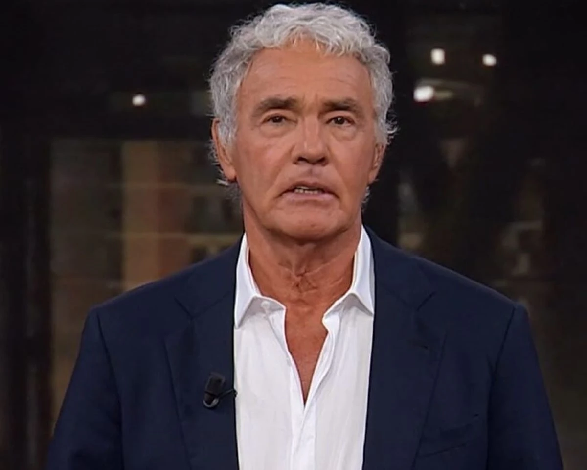 Massimo Giletti, conduttore televisivo, durante la puntata dedicata al caso Garlasco
