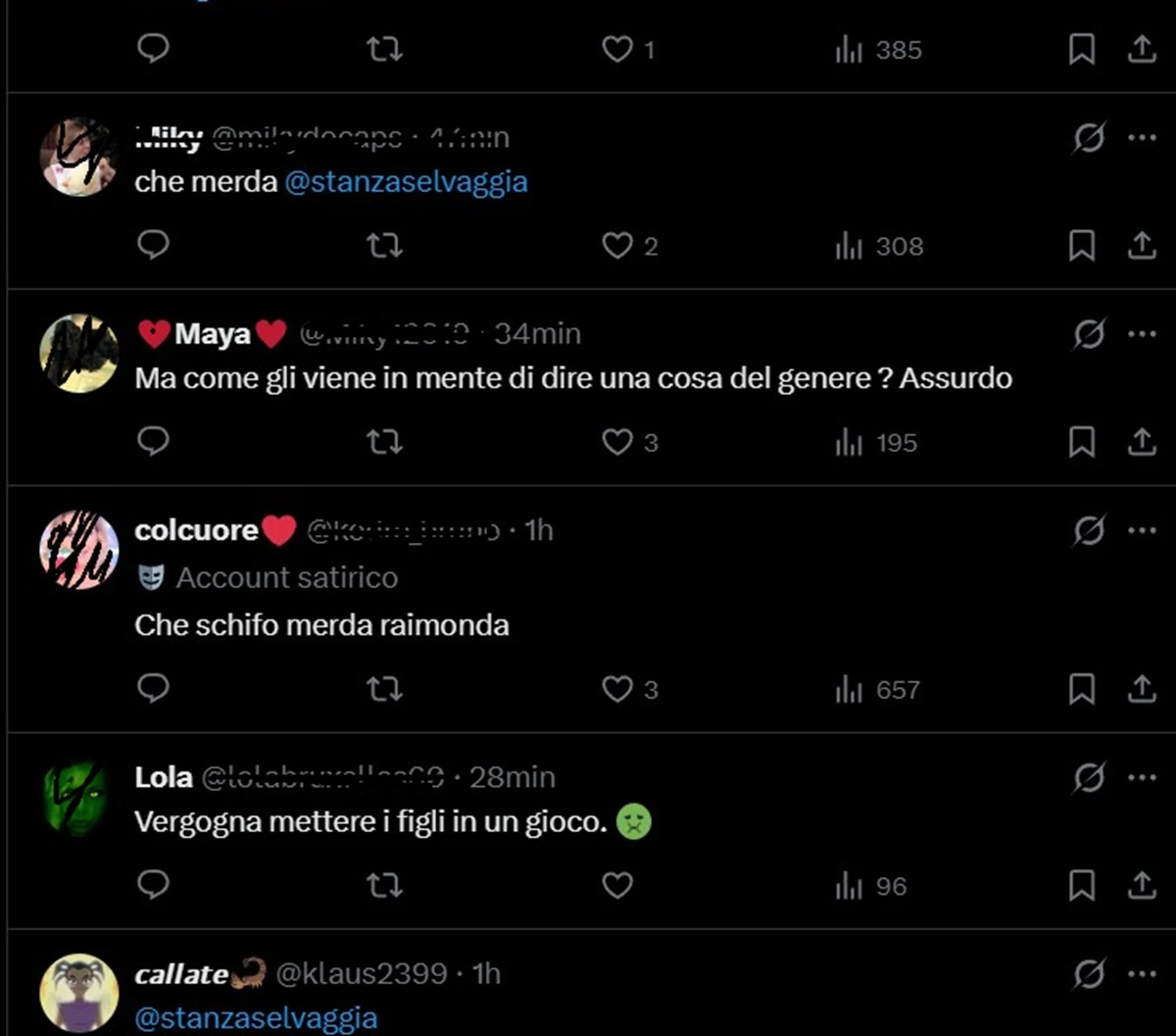 Frame della discussione al Grande Fratello Vip