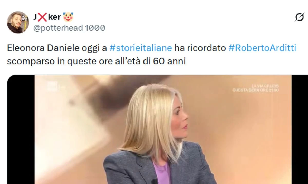 Roberto Arditti, immagine a corredo della notizia della morte