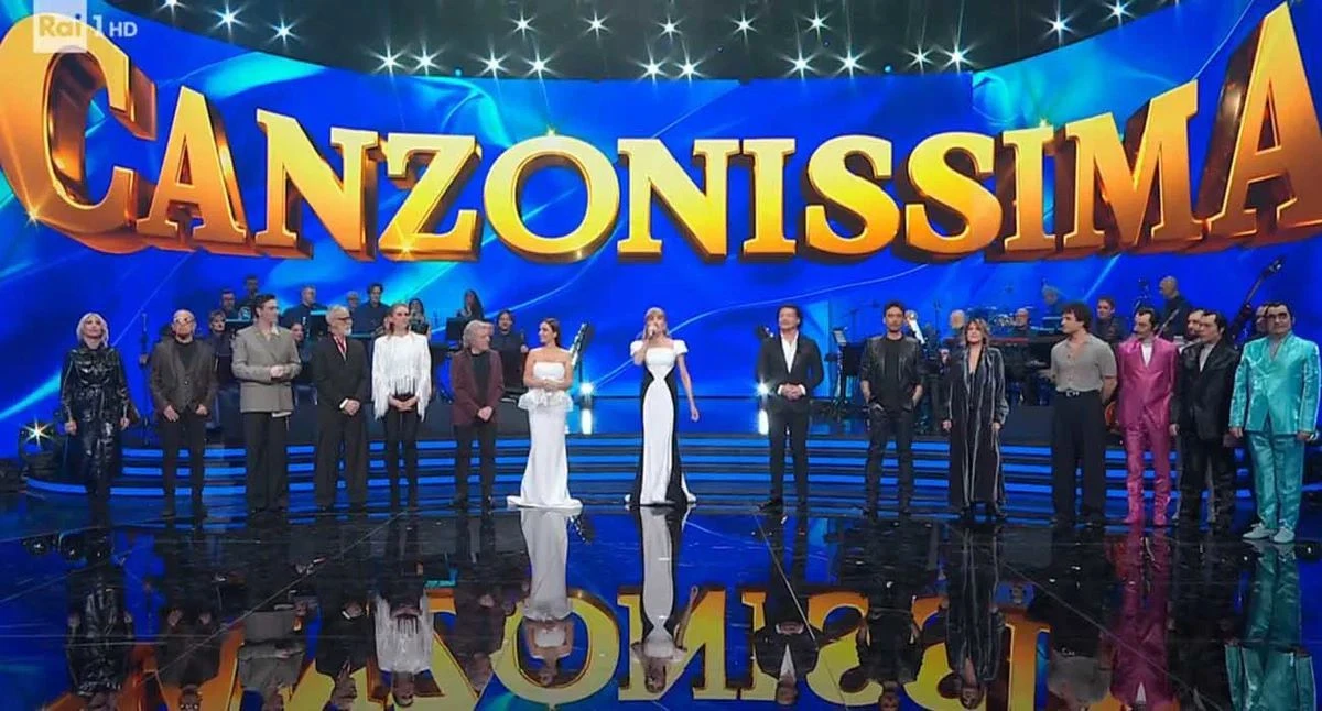 Canzonissima con Milly Carlucci durante la puntata