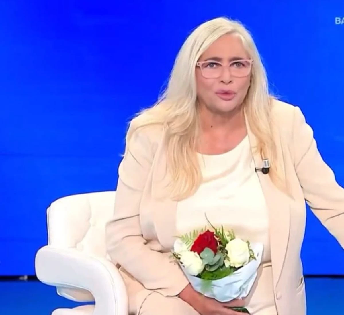 Mara Venier nello studio di Domenica In