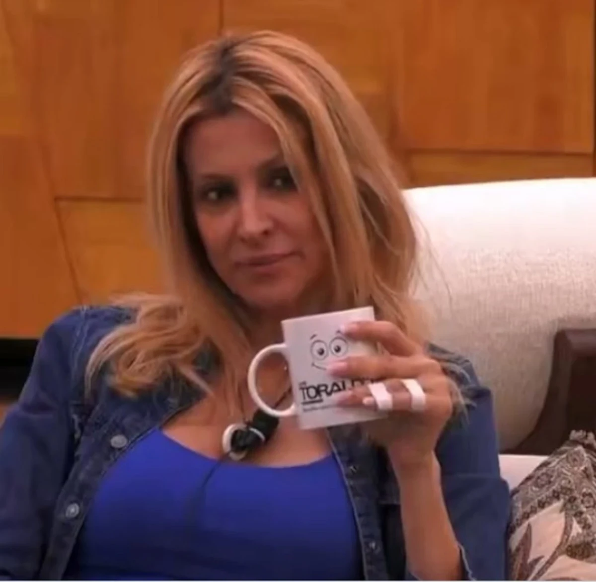 Adriana Volpe al Grande Fratello Vip durante la puntata