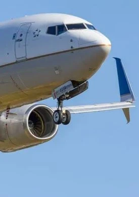Aereo di linea durante la fase di volo