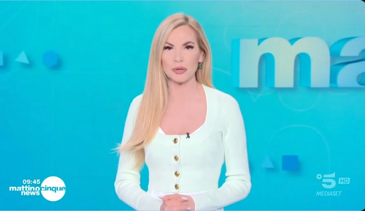 Mattino 5, studio della trasmissione durante il racconto del caso Garlasco