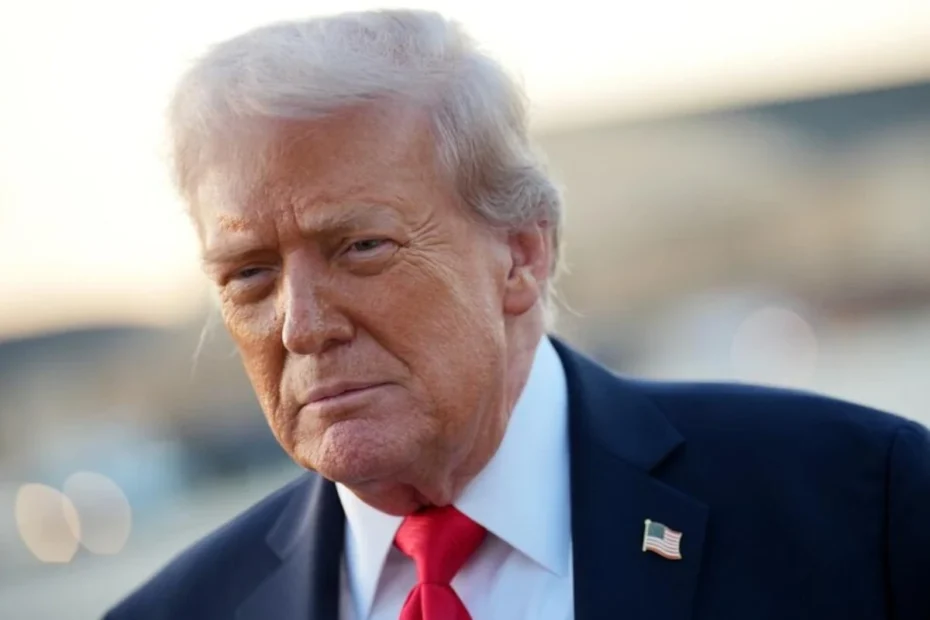 Donald Trump durante una conferenza stampa