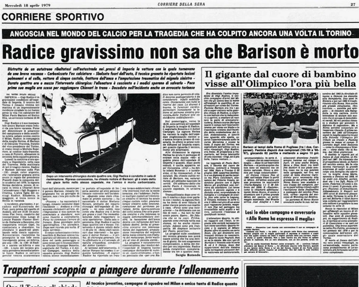 Andrea Barison racconta la coincidenza dell’incidente che coinvolse suo padre e quello di Antonella Elia