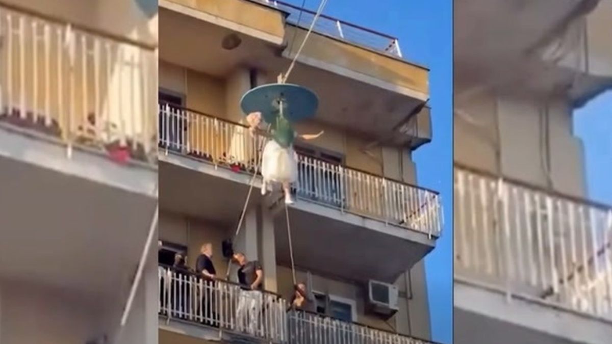 bambina sospesa tra due palazzi di 8 metri il video sconcertante paura da Thesocialpost.it bambina sospesa tra due palazzi di 8 metri il video sconcertante paura