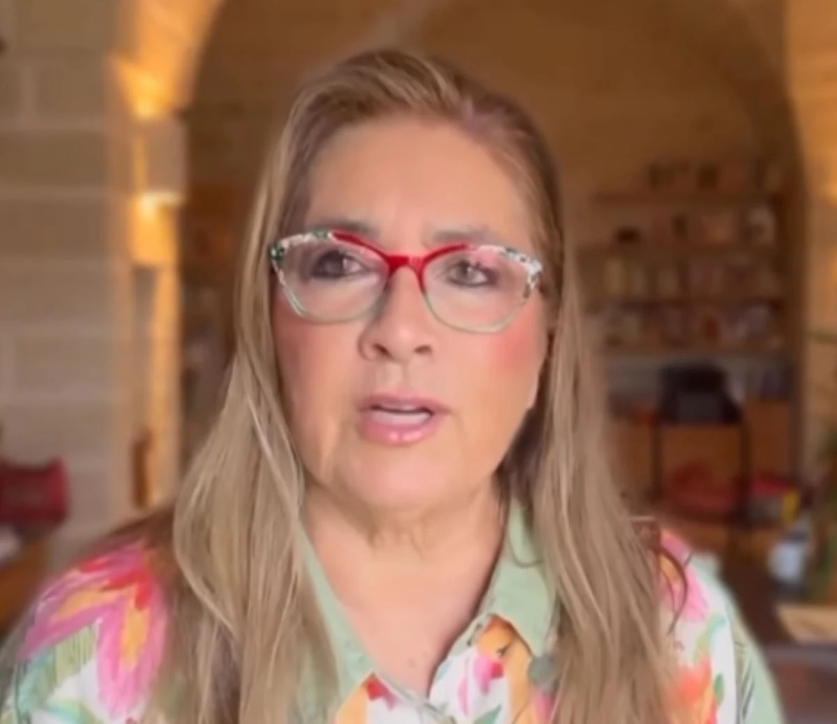 Romina Power in primo piano durante un recente momento pubblico