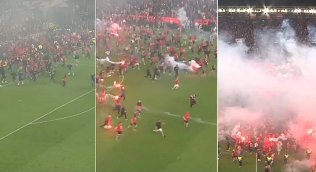 Invasione di campo durante Slavia Praga-Sparta Praga all'Eden Stadium