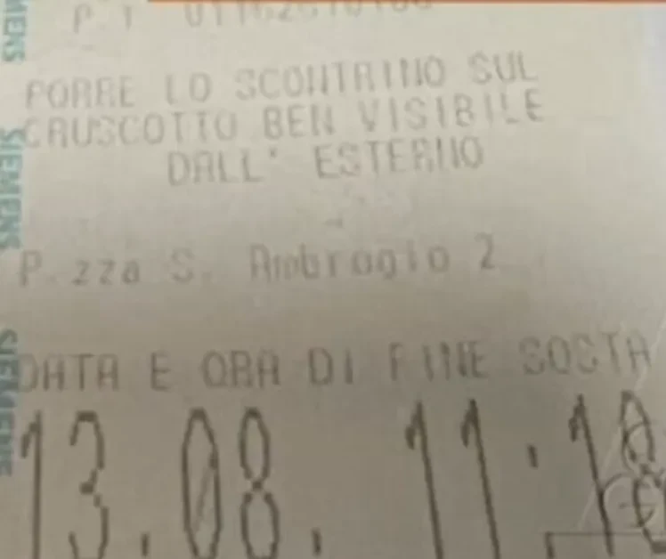 Screenshot sul caso Garlasco: riferimento allo scontrino di Andrea Sempio