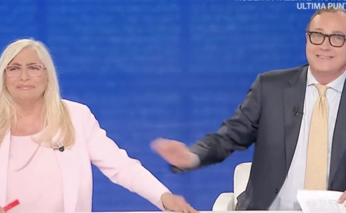 Mara Venier e Tommaso Cerno durante Domenica In