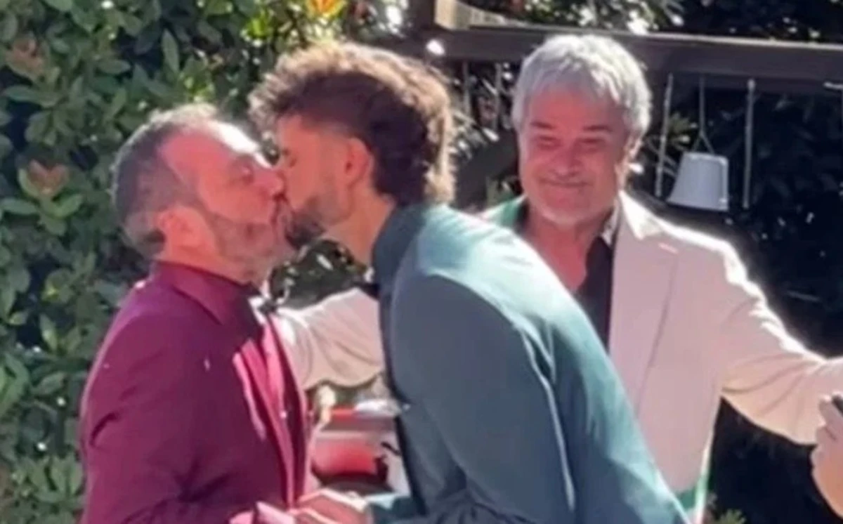 Claudio Insegno e Stefano Minotti nel giorno del matrimonio