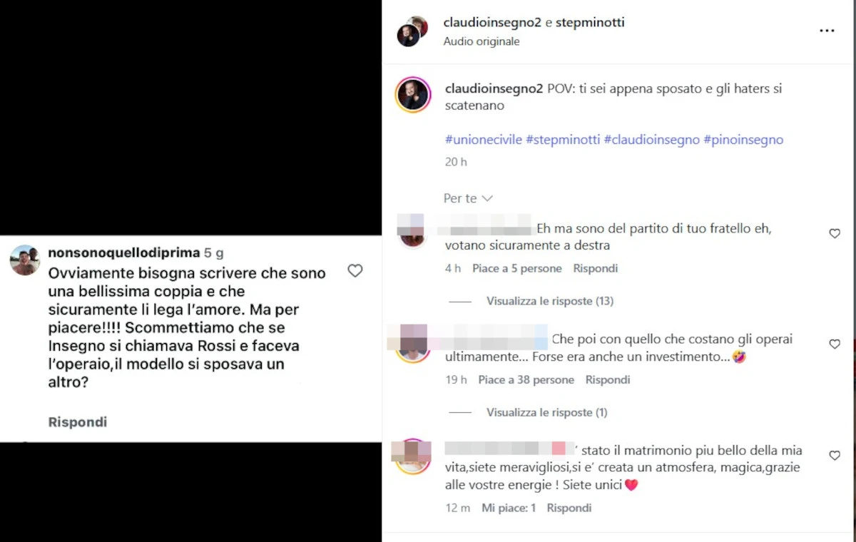 Dettaglio del matrimonio di Claudio Insegno e Stefano Minotti