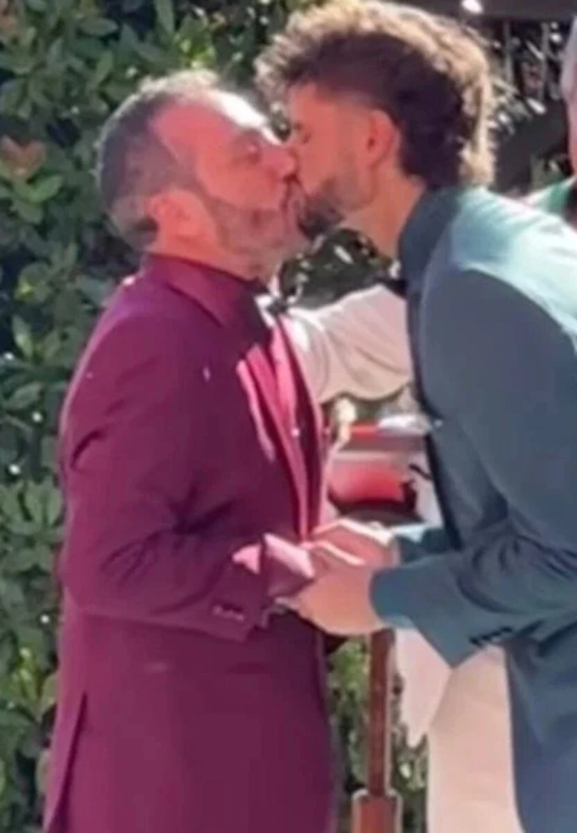 Claudio Insegno e Stefano Minotti nel giorno delle nozze