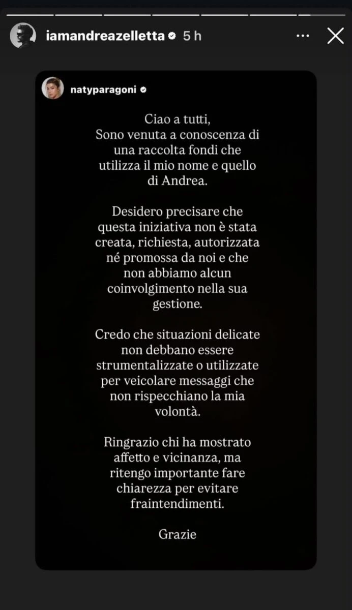 Natalia Paragoni e il caso della raccolta fondi non autorizzata