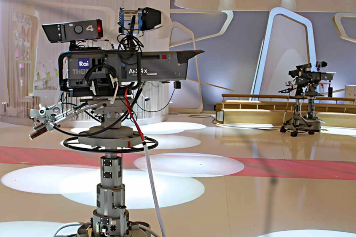 Studio Rai e telecamere durante una registrazione