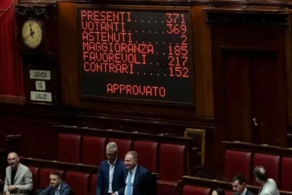 Aula della Camera durante il voto sulla riforma della legge elettorale
